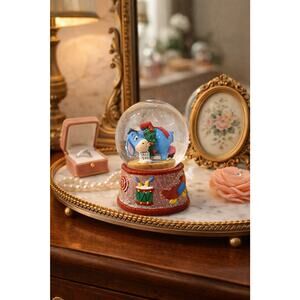 Disney Eeyore Mini Snow Globe 2002 Winnie the Pooh Miniature Christmas 2.25”